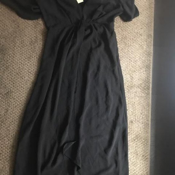 Black Crepe Maxi Dress - Picture 1 of 3
